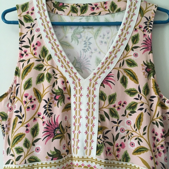 SPARTINA 449 Gabrielle Pima Cotton Multicolor Floral Sleeveless Midi Dress S - Picture 3 of 9